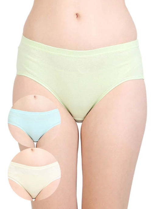 Bodycare 100% Cotton Classic Panties in Assorted Light colors 2C|3pc Pack|
