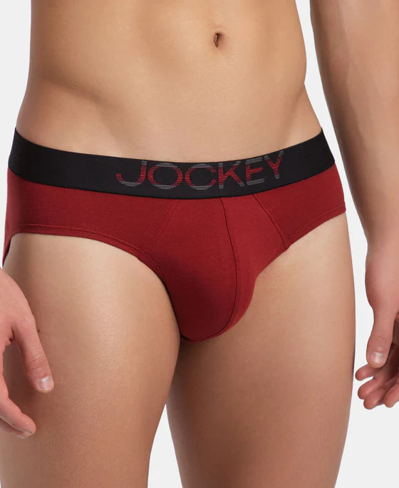 #US07 Super Combed Cotton Elastane Solid Brief with Ultrasoft Waistband(ASSORTED COLOURS)