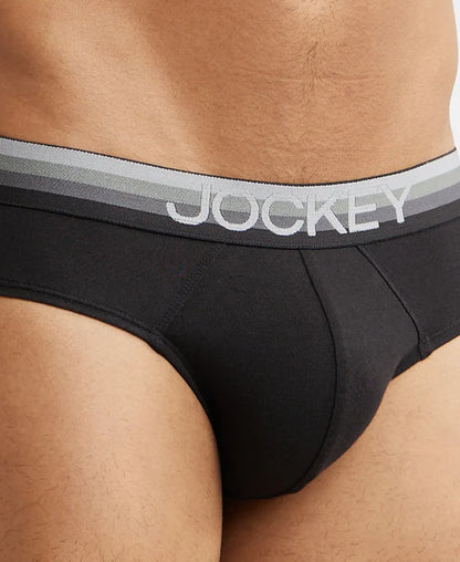 #US07 Super Combed Cotton Elastane Solid Brief with Ultrasoft Waistband(ASSORTED COLOURS)