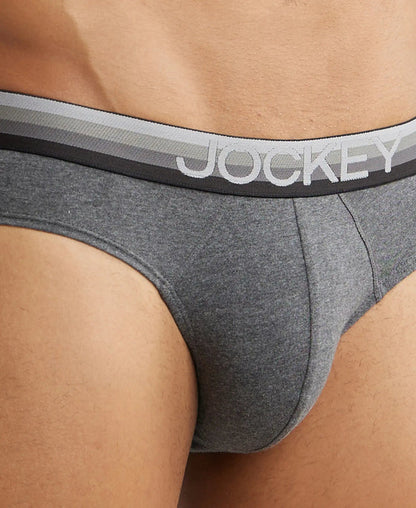 #US07 Super Combed Cotton Elastane Solid Brief with Ultrasoft Waistband(ASSORTED COLOURS)