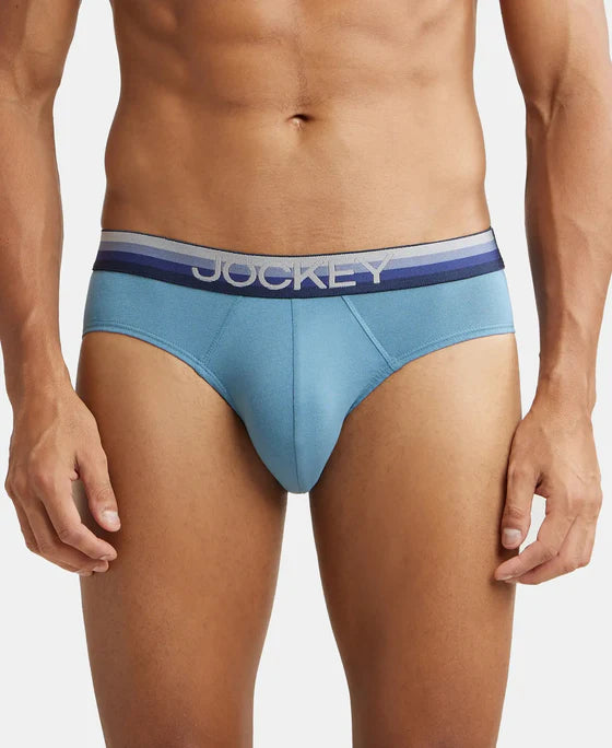#US07 Super Combed Cotton Elastane Solid Brief with Ultrasoft Waistband(ASSORTED COLOURS)