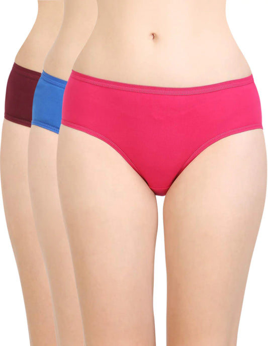 Bodycare 100% Cotton Classic Panties – Dark Assorted Outer Elastic (Pack of 3)