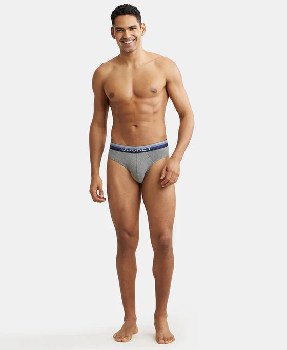 #US07 Super Combed Cotton Elastane Solid Brief with Ultrasoft Waistband(ASSORTED COLOURS)