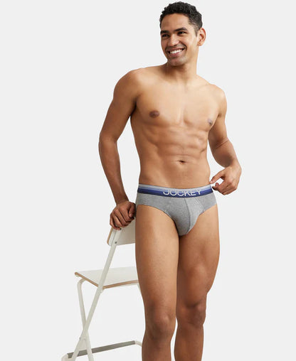 #US07 Super Combed Cotton Elastane Solid Brief with Ultrasoft Waistband(ASSORTED COLOURS)