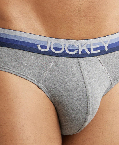 #US07 Super Combed Cotton Elastane Solid Brief with Ultrasoft Waistband(ASSORTED COLOURS)