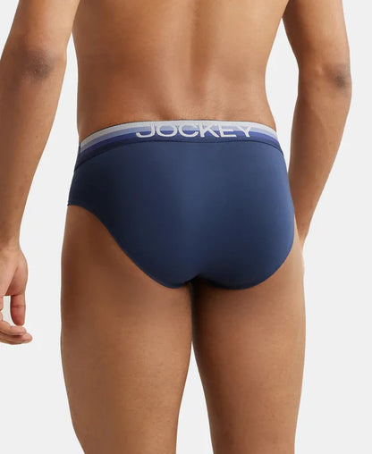 #US07 Super Combed Cotton Elastane Solid Brief with Ultrasoft Waistband(ASSORTED COLOURS)