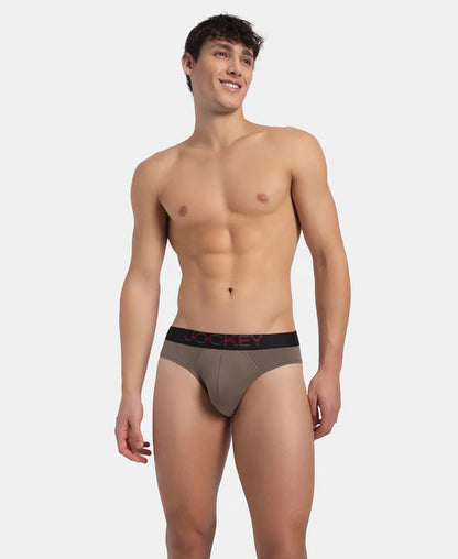 #US07 Super Combed Cotton Elastane Solid Brief with Ultrasoft Waistband(ASSORTED COLOURS)