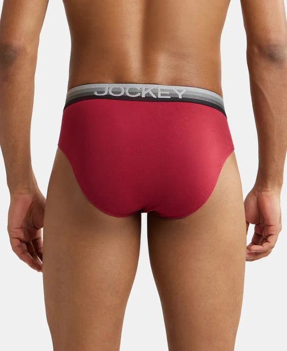 #US07 Super Combed Cotton Elastane Solid Brief with Ultrasoft Waistband(ASSORTED COLOURS)