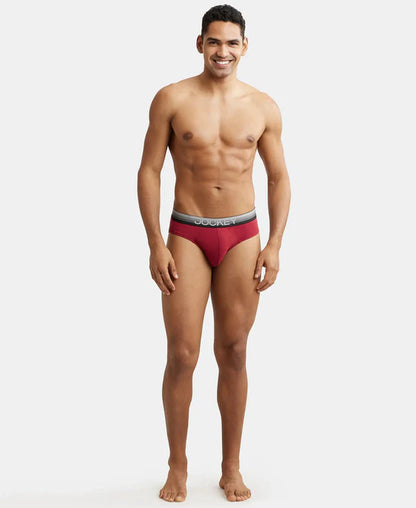 #US07 Super Combed Cotton Elastane Solid Brief with Ultrasoft Waistband(ASSORTED COLOURS)