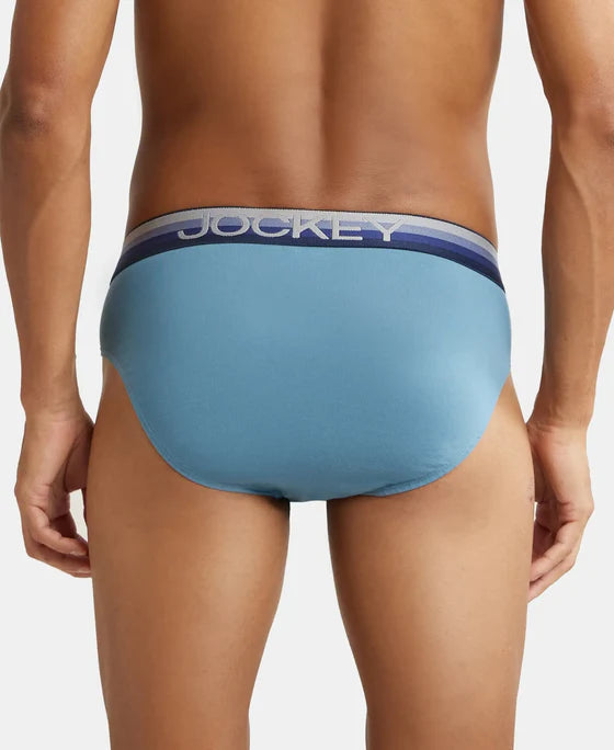 #US07 Super Combed Cotton Elastane Solid Brief with Ultrasoft Waistband(ASSORTED COLOURS)