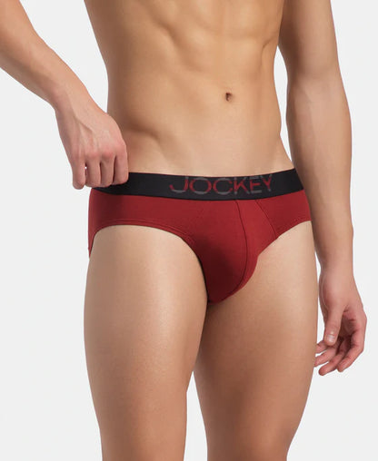 #US07 Super Combed Cotton Elastane Solid Brief with Ultrasoft Waistband(ASSORTED COLOURS)