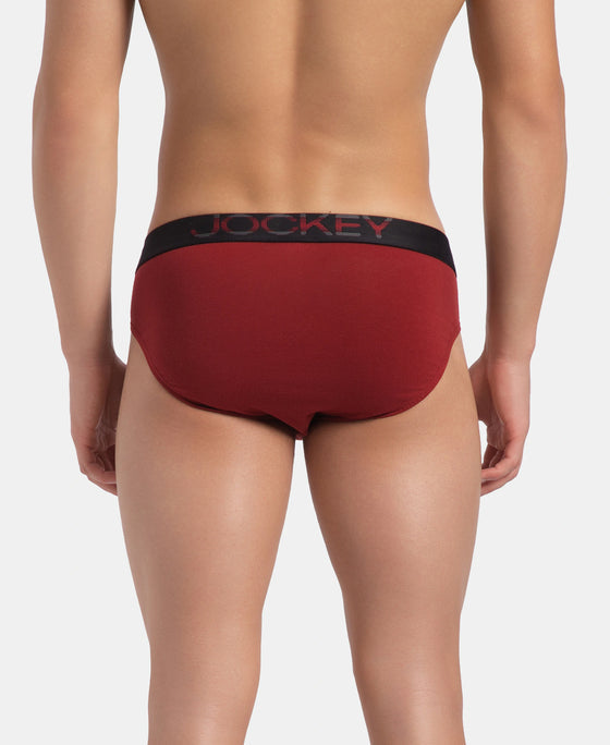 #US07 Super Combed Cotton Elastane Solid Brief with Ultrasoft Waistband(ASSORTED COLOURS)