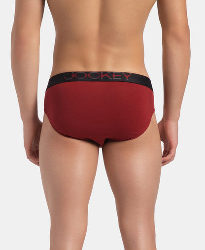 #US07 Super Combed Cotton Elastane Solid Brief with Ultrasoft Waistband(ASSORTED COLOURS)
