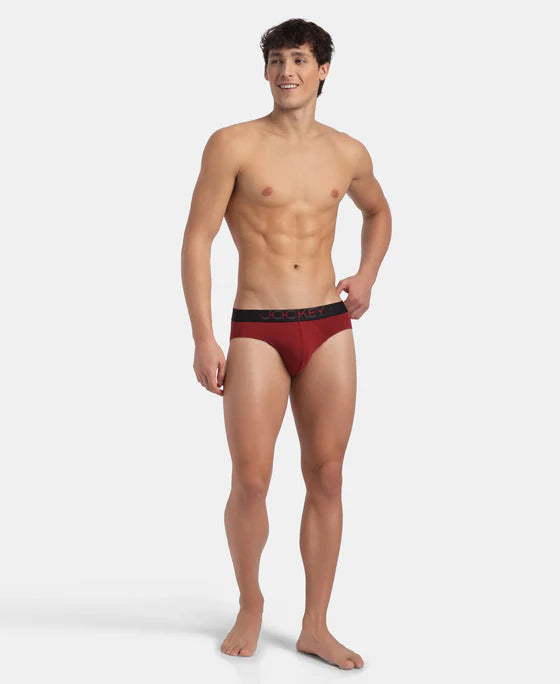 #US07 Super Combed Cotton Elastane Solid Brief with Ultrasoft Waistband(ASSORTED COLOURS)