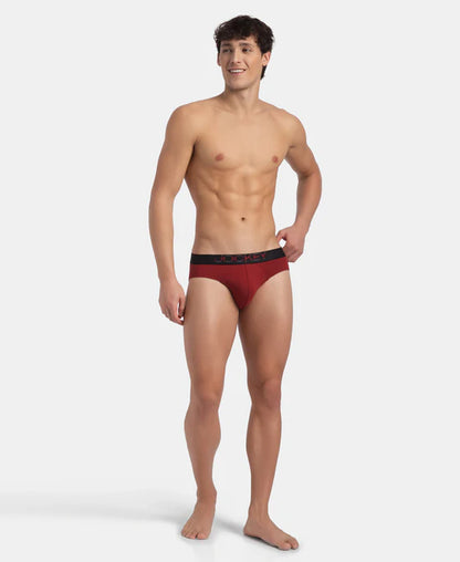 #US07 Super Combed Cotton Elastane Solid Brief with Ultrasoft Waistband(ASSORTED COLOURS)