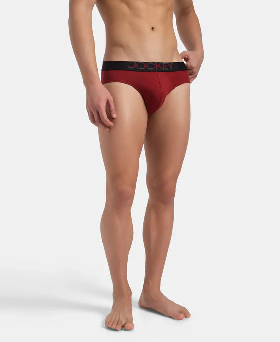 #US07 Super Combed Cotton Elastane Solid Brief with Ultrasoft Waistband(ASSORTED COLOURS)