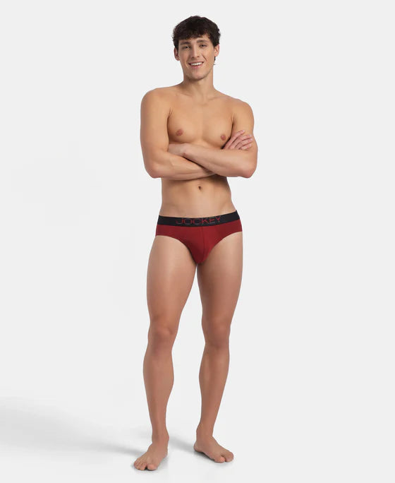 #US07 Super Combed Cotton Elastane Solid Brief with Ultrasoft Waistband(ASSORTED COLOURS)