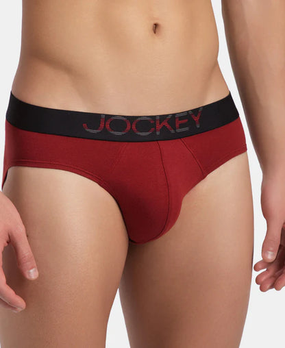 #US07 Super Combed Cotton Elastane Solid Brief with Ultrasoft Waistband(ASSORTED COLOURS)