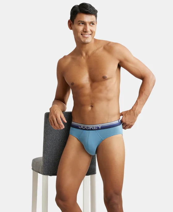 #US07 Super Combed Cotton Elastane Solid Brief with Ultrasoft Waistband(ASSORTED COLOURS)