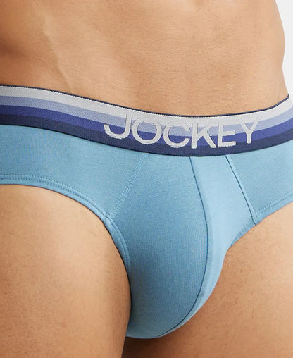 #US07 Super Combed Cotton Elastane Solid Brief with Ultrasoft Waistband(ASSORTED COLOURS)