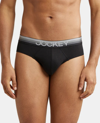 #US07 Super Combed Cotton Elastane Solid Brief with Ultrasoft Waistband(ASSORTED COLOURS)