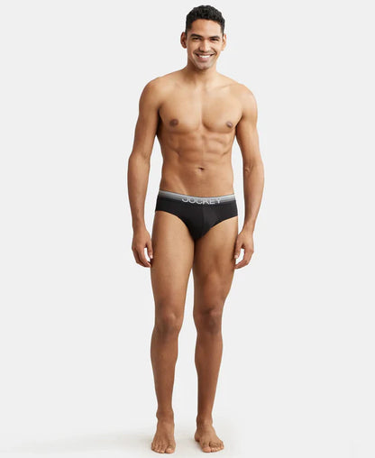 #US07 Super Combed Cotton Elastane Solid Brief with Ultrasoft Waistband(ASSORTED COLOURS)